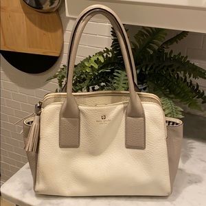 Kate Spade Satchel Bag! Two-Tone (White and Gray)